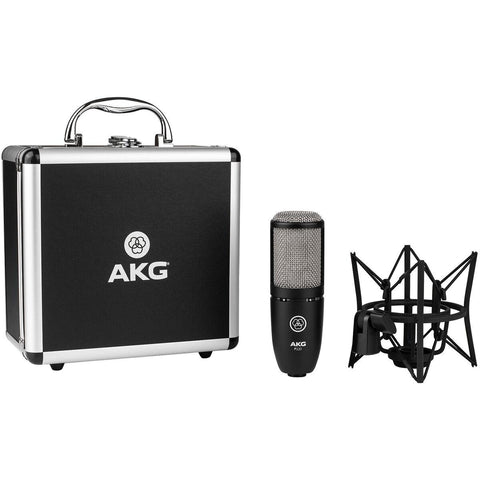 AKG P420 Large-Diaphragm Condenser Microphone, shockmount+case+stand+pop+cable