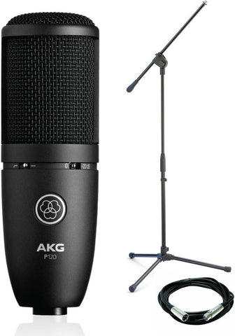 AKG P120 Condenser Microphone Stand Cable Bundle
