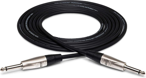 Hosa HPP-005 Pro Unbalanced Interconnect, REAN 1/4 in TS to Same, 5 ft