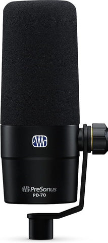 PreSonus PD-70 Dynamic Vocal Microphone for Broadcast Podcasting+Live Streaming (Open Box)