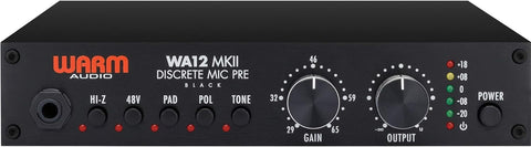 Warm Audio WA12 MKII Microphone Preamp - Black (Open Box)