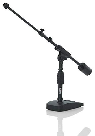 Gator Cases GFW-MIC-0822 Frameworks Telescoping Boom Mic Stand for Desktop Recording, Podcasting, Bass Drum, And Guitar Amps.
