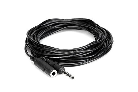 Hosa 1/4&amp;amp;quot; Female Phone to 1/4&amp;amp;quot; Male Phone TRS Headphone Extension Cable - 25'