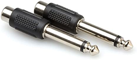 Hosa Technology GPR101 1/4&quot; Mono Male to RCA Female Adapter (2-Pack)