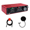 Focusrite Scarlett 2i2 USB Audio Interface (3rd Gen) with Pop Filter &amp; XLR-XLR Cable Bundle