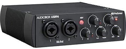 PreSonus AudioBox USB 96 2x2 USB Audio Interface (25th Anniversary Black) with Pop Filter &amp;amp;amp; XLR Cable Bundle