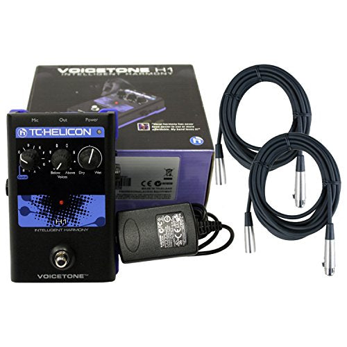 vocal harmonizer pedal TC-Helicon VoiceTone H1 Vocal Harmony Effect Pedal with Power Supply a
