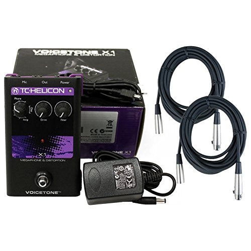 TC-Helicon VoiceTone X1 Vocal Effect Pedal w/ Power Supply and 2 Free