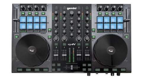 Gemini DJ G4V DJ Controller 4 Channel Midi Controller with Soundcard (Refurb)