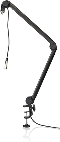 Gator Frameworks Deluxe Desk-Mounted Broadcast Microphone Boom Stand For Podcasts &amp; Recording; Integrated XLR Cable GFWBCBM3000 (Refurb)