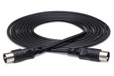 Hosa Technology Standard MIDI to MIDI Cable (1', Black)