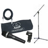 AKG D5 Supercardioid Microphone Bundle with Boom Stand and XLR Cable