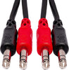 Hosa CSS-202 Dual 1/4&quot; TRS to Dual 1/4&quot; TRS Stereo Interconnect Cable, 2 Meters