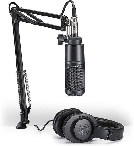 Presonus STUDIO 24C USB C Audio MIDI Interface with Audio-Technica AT2020 Vocal Microphone Arm Kit for Studio Recording/Streaming/Podcasting