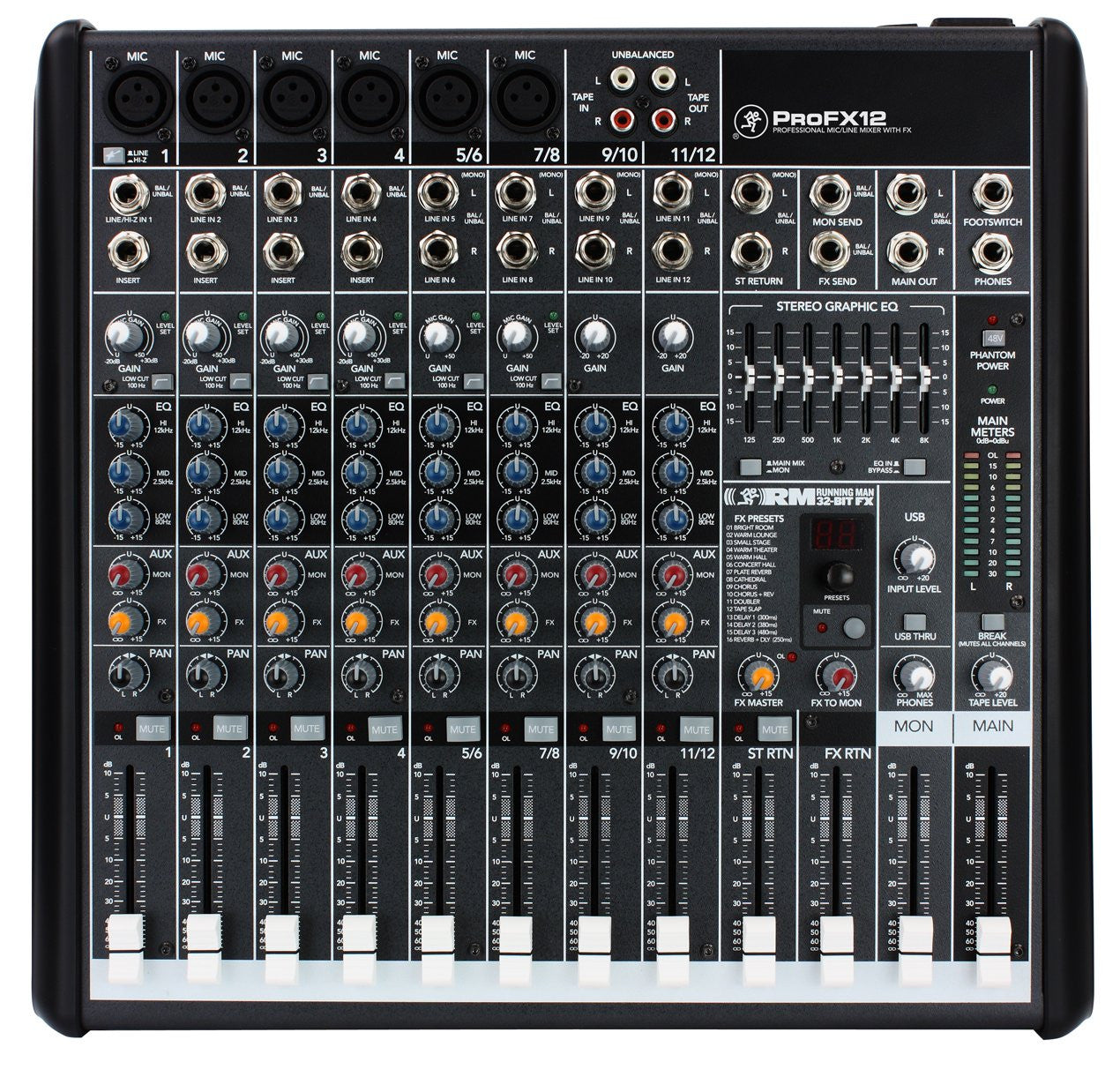 Mackie Profx8 8-channel Compact Effects Mixer w/ USB