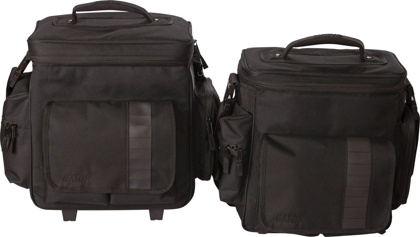 Gator DJ Bag & Cart Combo for 70 LPs & Interface