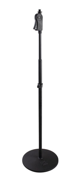 Gator GFW-MIC-1201 Frameworks roundbase mic stand with 12" round base and deluxe one handed clutch Frameworks roundbase mic stand with 12" round base and deluxe one handed clutch