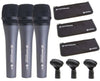 Sennheiser ThreePack835 (3) e835 Microphones with MZQ800 Clips and Carrying Pouches
