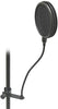 On Stage ASFSS6 GB Dual Screen gooseneck Mic Pop Filter