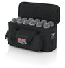 Gator 12 Microphones Bag Padded Bag for 1-12 Mics Exterior Pockets for Cables