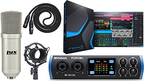 PreSonus Studio 26c 2x4 USB Type-C Audio/MIDI Interface Bundle