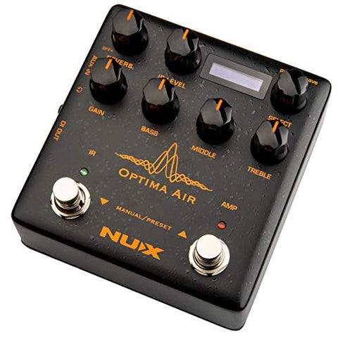 NUX Optima Air Dual-Switch Acoustic Guitar Simulator with a Preamp,IR Loader, Capturing Mode (Refurb)