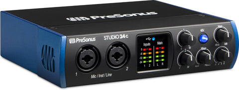 Presonus STUDIO 24C Audio Recording Interface For Zoom Live Stream Conference (Refurb)