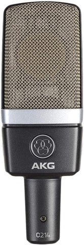 AKG C214 Pro Condenser Microphone Bundle with Audio-Technica ATH-M20x Headphones &amp; Mic Stand