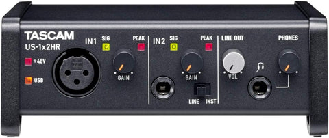 Tascam US-1x2HR 1 Mic 2IN/2OUT High Resolution Versatile USB Audio Interface (US1X2HR) (Open Box)