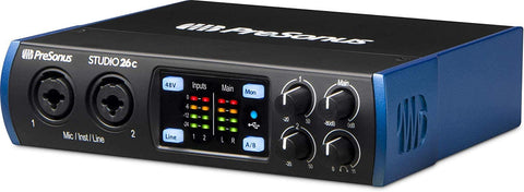 PreSonus Studio 26c 2x4 USB Type-C Audio/MIDI Interface Bundle