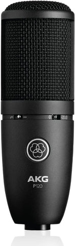 AKG P120 High-Performance General Purpose Recording Microphone Bundle with Gooseneck Pop Filter, Boom Arm and XLR Cable