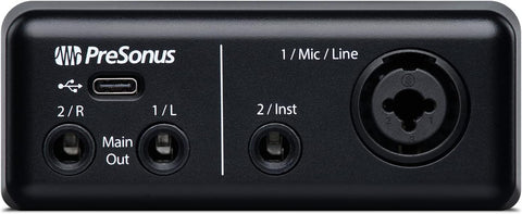 PreSonus AudioBox GO USB-C Audio Interface for music production with Studio One DAW Recording Software, Music Tutorials, Sound Samples and Virtual Instruments (Open Box)