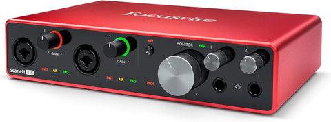 Focusrite Scarlett 8i6 3rd Gen 8-in, 6-out USB Audio Interface Bundle with XLR Cable and Austin Bazaar Polishing Cloth