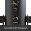Blue Yeti Blackout Plus Pack Multi-Pattern USB Mic for Recording &amp; Streaming + Software Bundle (Refurb)