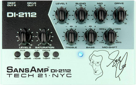 Tech 21 DI-2112 Geddy Lee DI-2112 Signature SansAmp - Desk Top/Amp Top Bass Pre-amp (OPEN BOX)