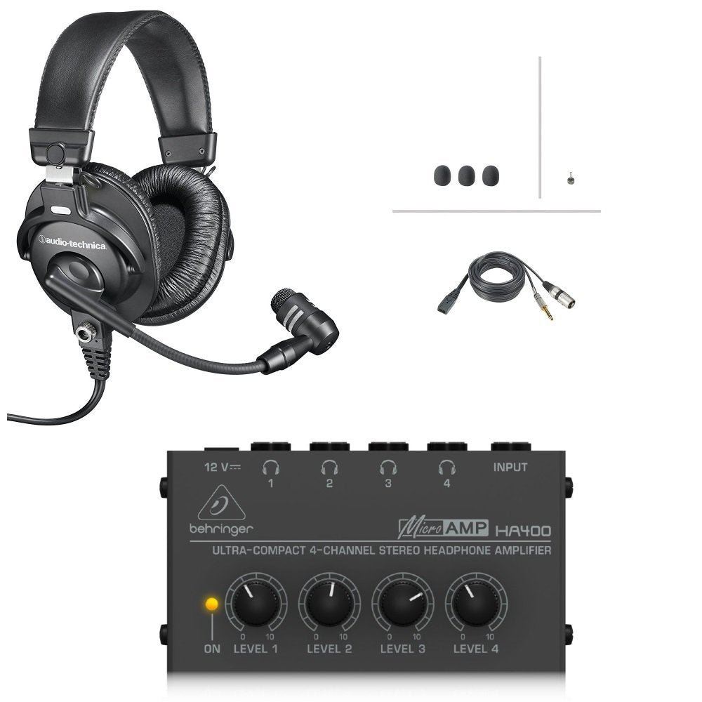 Audio-Technica BPHS1 Broadcast Stereo Headset with Dynamic Boom Mic an