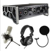 Tascam Trackpack USB 2x2 Recording Studio Bundle with Mic+Headphones+XLR+DAW Software