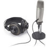 Samson C01U USB Pro Podcasting Silver Pack with headphones, mount, case, condenser mic