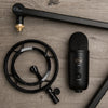 Blue Yeticaster Studio Blackout Podcast/Streaming bundled with Yeti Blackout, shockmount, Compass broadcast boom arm and Multi-Track Recording Software