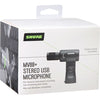 Shure Motiv Vocal Condenser Microphone, Black (MV88+STEREO-USB) (used like new)