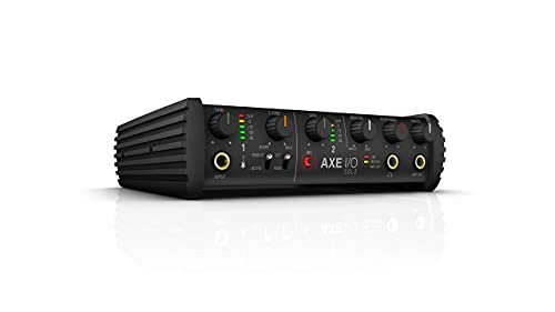 IK Multimedia AXE I/O SOLO portable 2-in 3-out 24-bit, 96 kHz USB audio interface for Mac/PC with advanced guitar tone shaping, Hi-Z re-amp out and massive AmpliTube software bundle