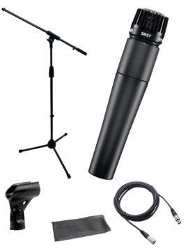 Shure SM57-LC Microphone Bundle with MIC Boom Stand and XLR Cable