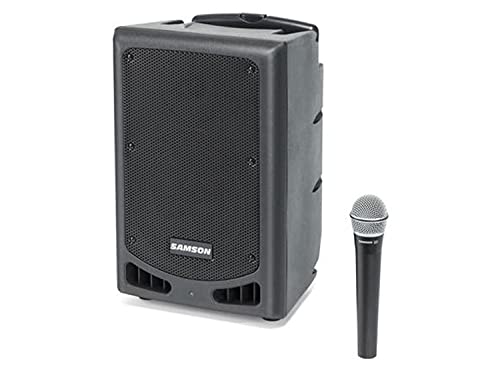 Samson XP108W Rechargeable Portable PA Speaker System with Handheld Wireless System &amp; Bluetooth