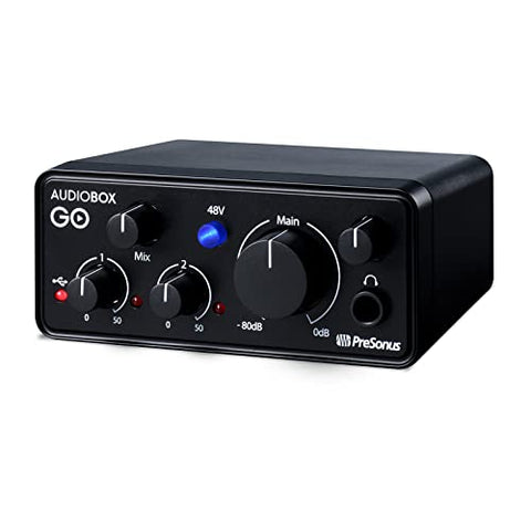 PreSonus AudioBox GO USB-C Audio Interface for music production with Studio One DAW Recording Software, Music Tutorials, Sound Samples and Virtual Instruments