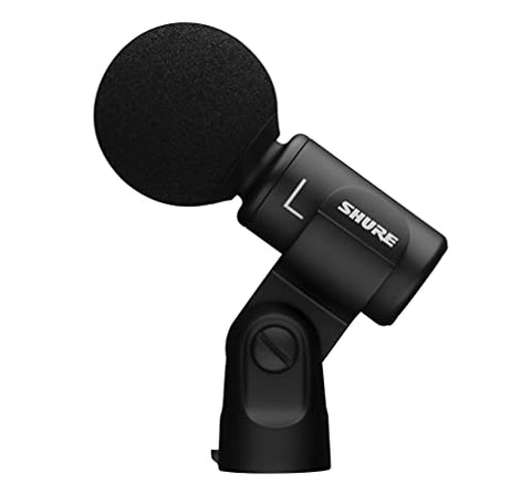 Shure Motiv Vocal Condenser Microphone, Black (MV88+STEREO-USB)