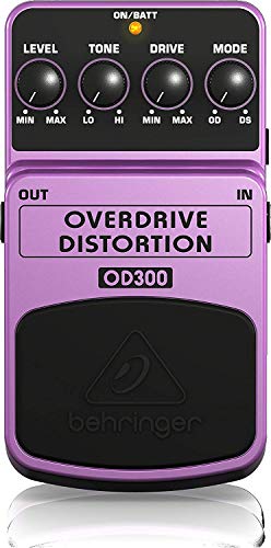 Behringer OD300 2-Mode Overdrive/Distortion Instrument Effects Pedal,Purple