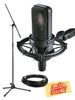 Audio-Technica AT4040 Cardioid Condenser Microphone Bundle+Boom Mic Stand+Cable