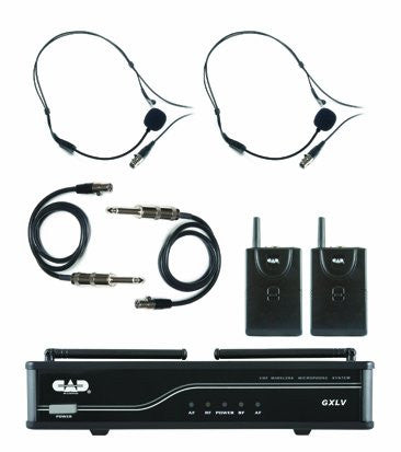 CAD GXLVBB VHF Wireless Dual Bodypack Microphone System, J frequency (Refurb)
