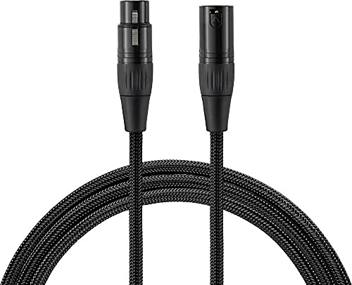 Warm Audio Premier Series XLR Female to XLR Male Microphone Cable - 6-foot, Black/Gold (Prem-XLR-6')