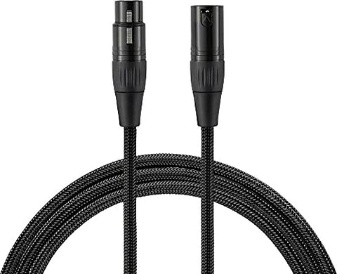 Warm Audio Premier Series XLR Female to XLR Male Microphone Cable - 15-foot, Black/Gold (Prem-XLR-15')